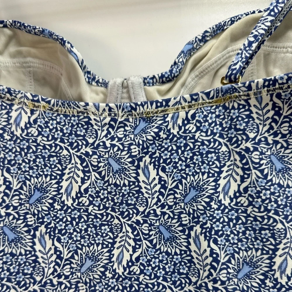 Ondademar Cassia One Piece blue white Geometric print size Small